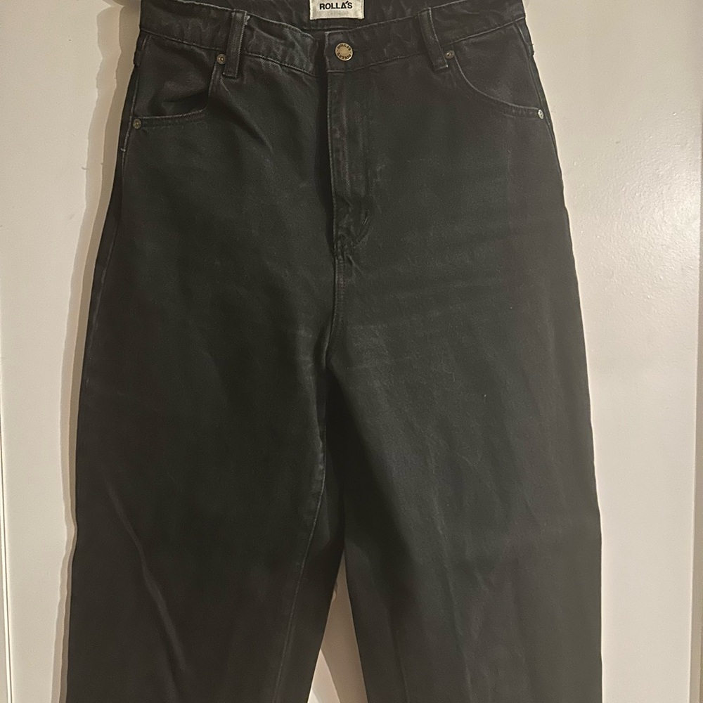Rolla's black Genie Super High Rise Denim Pants